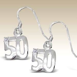 2 AVAILABLE! 50/50 Cubic Zirconia Earrings in 925 Sterling Silver