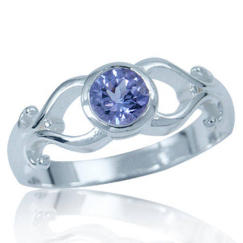 [R4680.00] ASHA CRAFT - 0.50ct Genuine Tanzanite 925 SOLID Sterling Silver Ring. Size 5 / K