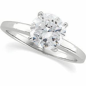ASHA CRAFT - 2.75ct Diamond White CZ Solitaire in Genuine 925 Sterling Silver. Size 5 / K