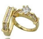 ASHA CRAFT - Flawless White Cr. Diamond Engagement Ring Set. Size 8 / Q