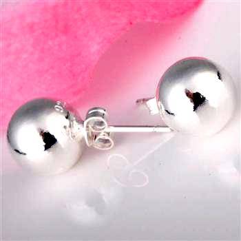 VALENTINES SALE!! 925 Silver Modern Ball Stud Earrings - 9mm LARGE