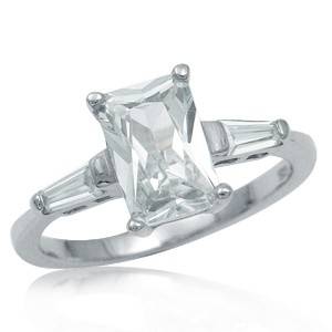 ASHA CRAFT - 2.50ct White CZ Engagement Ring 925 Sterling Silver. Size 7.5 / P