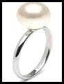 SPRING CLEARANCE!!! Genuine 9MM Freshwater Pearl Solitaire 925 Sterling Silver Ring