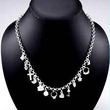 ASHA CRAFT - Brand New Silver Charms Necklace, Excellent Quality!!