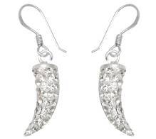 Authentic Preciosa Crystals 925 Solid Sterling Silver Hook Earrings