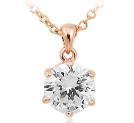 BRAND NEW 3.500ct Brilliant Cr. Diamond Necklace. 18krgp stamped.