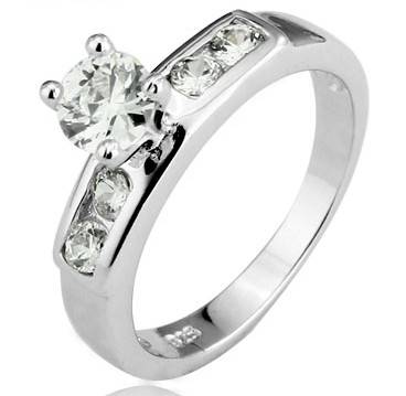 ACJ - ENGAGEMENT or WEDDING RING 925 Sterling Silver - Size 6.5 / N