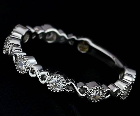 ACJ - Brilliant White CZ 14kt Gold-filled Engagement Ring - Size 8 / Q