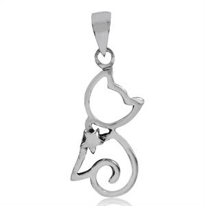 925 Sterling Silver CAT Pendant