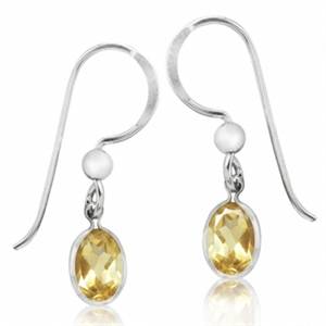 ***R29 postage*** 1.00ct Natural Citrine 925 Sterling Silver Dangle Earrings