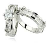 ENGAGEMENT and WEDDING RING SET - Size 9 / S