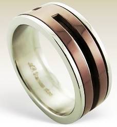 SOLID 316L Stainless Steel Mens Spinner Ring - Size 12 / Y