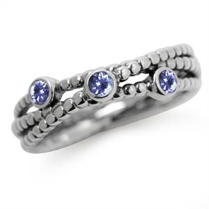 WOW!!! 100% Authentic 0.240ct Genuine Tanzanite Sterling Silver Ring. Size 7/O/17.3mm