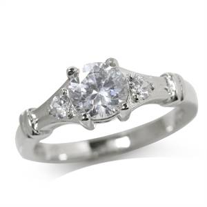 1.44ct Sim Diamond 925 SOLID Sterling Silver Ring. Size 6 / M / 16.3mm