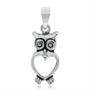925 Sterling Silver OWL Pendant - GUARANTEED REAL SILVER!