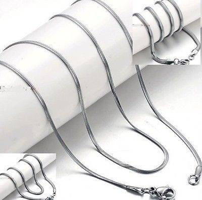 Comfort fit Titanium Snake Link Necklace Chain, 4mm wide, 53cm long