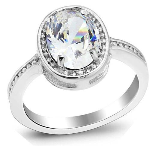 Enchanting 2.12 Carat Oval Cr. Diamond Halo Inspired Engagement Ring