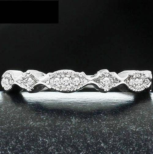 Micro Inlay 0.19ct Carat Cr. Diamond Wedding /Anniversary Band