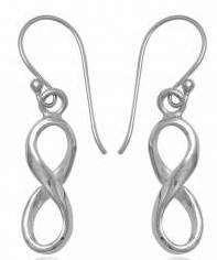 INFINITY 925 Solid Sterling Silver Dangle Earrings