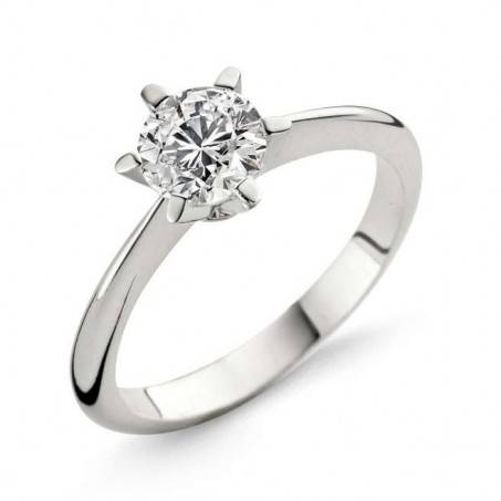 Six prong setting 0.30 carat Cr. Diamond bridal Engagement ring. Size 8.5/R