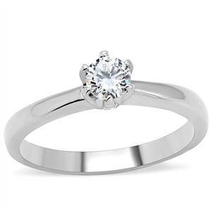 0.32 carat Cr. Diamond Brilliant Solitaire Engagement ring. Size 7.5[P]