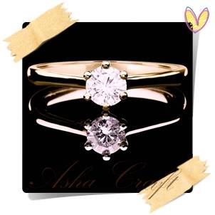 WOW!!!!!!!!!!!!!! 0.86ct Cr.Diamond Solitaire Bridal Ring. Sz 8[Q]