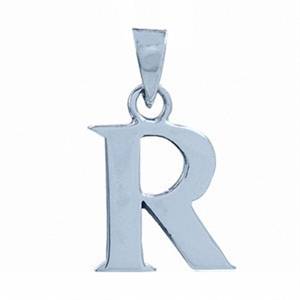 925 Sterling Silver Alphabet/Initial R Charm Pendant
