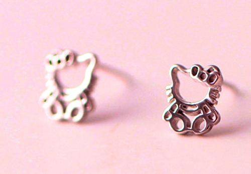 Brand New* HELLO KITTY Earrings* Fine 925 STERLING SILVER