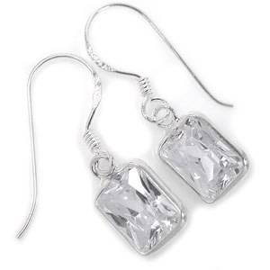 ***CLEARANCE 15% OFF*** 0.50ctw Sim Diamond Sterling Silver Dangle Earrings