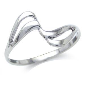 Swirl Sterling Silver Ring - Size 9