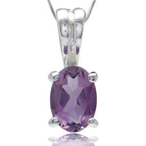 JUST RELEASED! - Brand New 1.00ct Genuine Brazillian Amethyst .925 Solid Silver Pendant