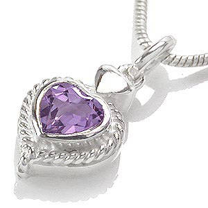JUST RELEASED! - Brand New 0.50ct Genuine Brazillian Amethyst .925 Solid Silver Pendant