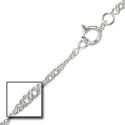 SALE! Brand New Petite .925 Silver Twisted Curb Chain - 40cm