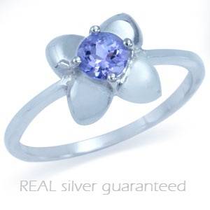 Brand New Ring With 0.20ctw Genuine Tanzanite Well Made in 925 Sterling silver - Size 7