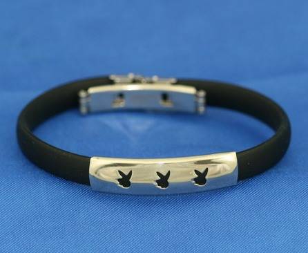 Wholesale Playboy Bunny Rubber Bracelet