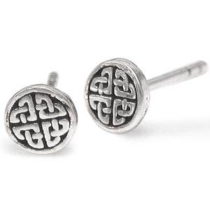 Brand New 4mm Celtic Earrings well made in 925 Sterling Silver (5082)