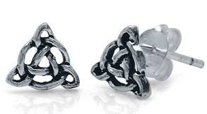 Brand New Celtic Knot 925 Sterling Silver Earrings (5018)