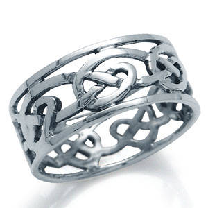 Size 10 / U - Brand New 6mm Celtic Knot Ring crafted in 925 Sterling Silver