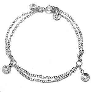 SMALL Brand New Petite Charm Bracelet made of 925 Sterling Silver  (5008)