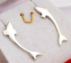 925 Silver Shark Hook-in Earrings (5013)