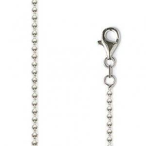 Brand New 925 Silver Ball Link Chain - 50cm (6250)