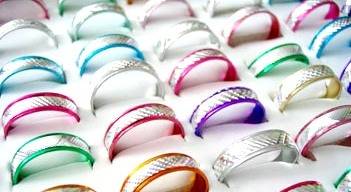 Aluminum Metal Rings, great for Fetes, Shows, Fleamarkets, Stocking Fillers!  (J001)