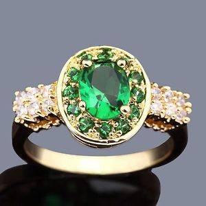 "Stunning" Emerald Dress Ring - Size 8