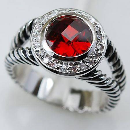 Garnet Gemstone Ring - Size 6