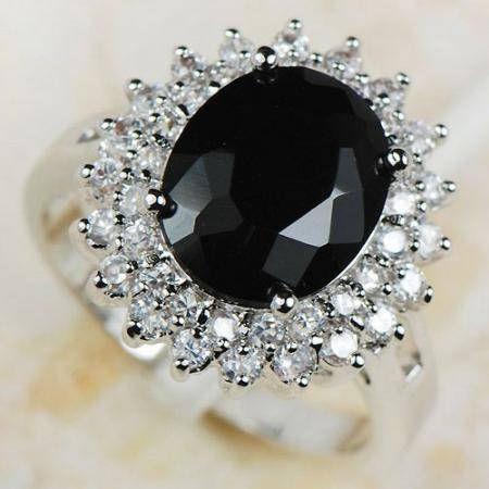 Black Onyx 14K Yellow Gold Filled Gemstone Ring - Size 7