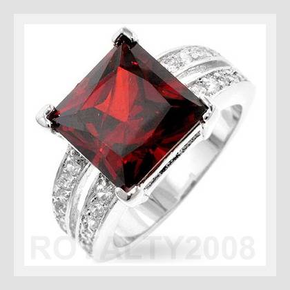 Mother's Day - Ruby Red Designer Ring - Size 8