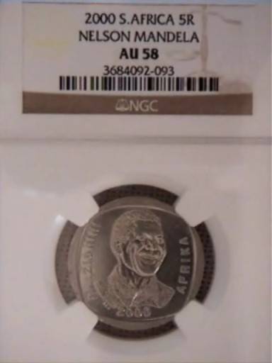 ***9 MANDELA R5 COINS*** SMILEY 2000, BIRTHDAY 2008, INAUGURATION 1994