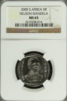 ***MS65*** SMILEY MANDELA 2000 R5 ***MS65***2ND HIGHEST GRADE BY NGC