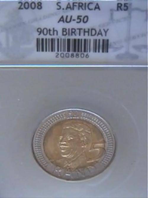 ***AU50***2008 MANDELA BIRTHDAY R5 ***AU50***