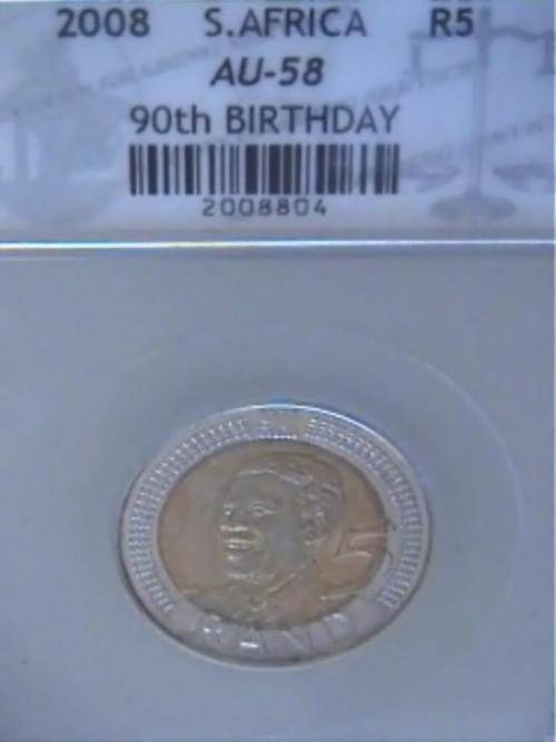 ***AU58***2008 MANDELA BIRTHDAY R5 ***AU58***